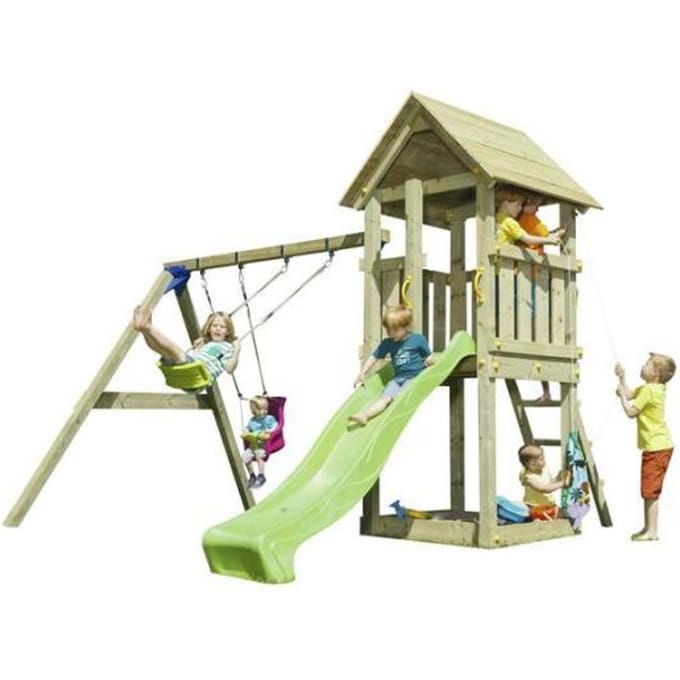 Bluerabbit 2.0 Rabbit 2.0 Schommel met speeltoren Kiosk met lime glijbaan Schommels Schommels