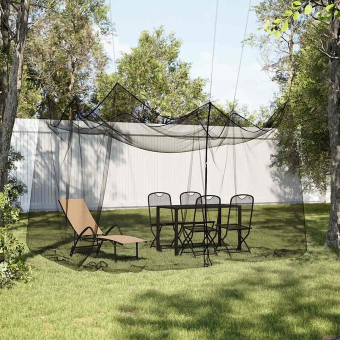 vidaXL - Tuin - Muggen - Net - Rechthoekig - 220 - mesh - Zwart - Polyester