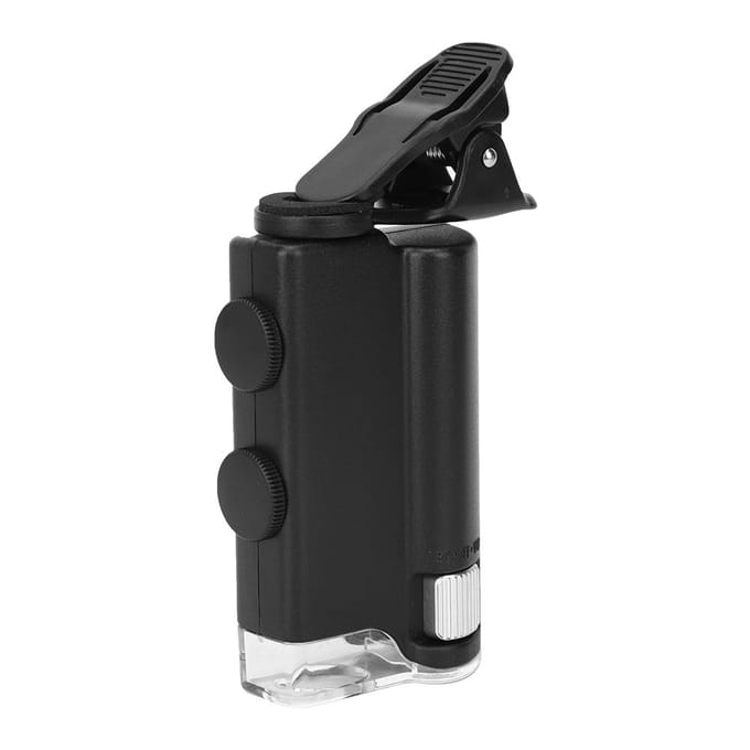 60 100X Draagbare Clip Microscoop LED Vergrootglas Loep Vergrootglas voor Observeren