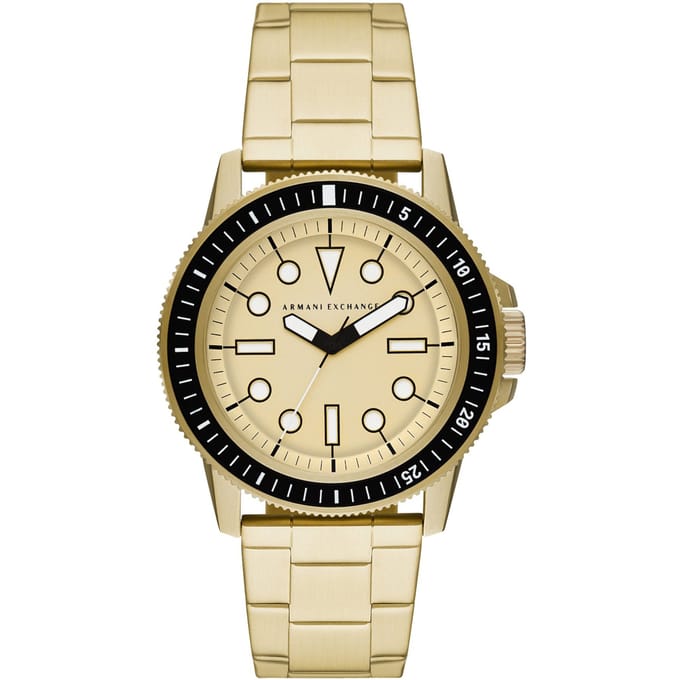 Armani Exchange Leonardo Heren Horloge Goudkleurig AX1854