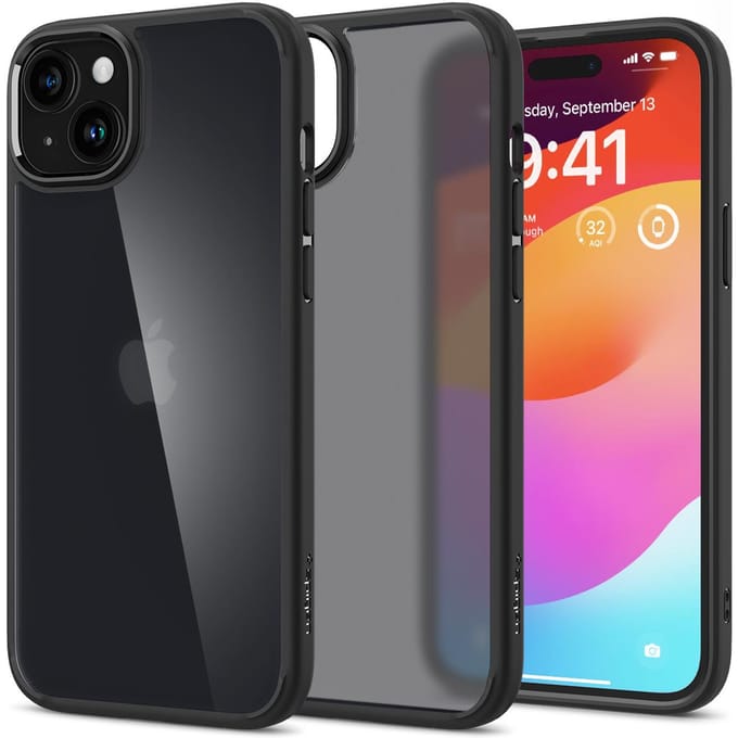 Spigen Ultra Hybrid Apple iPhone 15 Plus Hoesje Back Cover Zwart