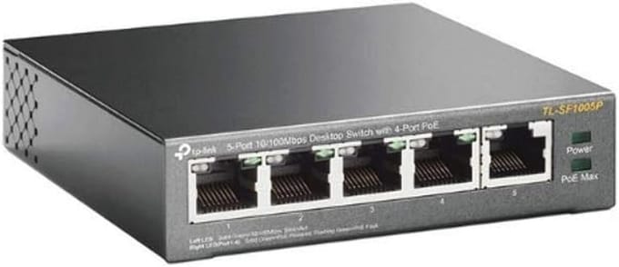 5-poorts desktop switch met PoE en hoge snelheid