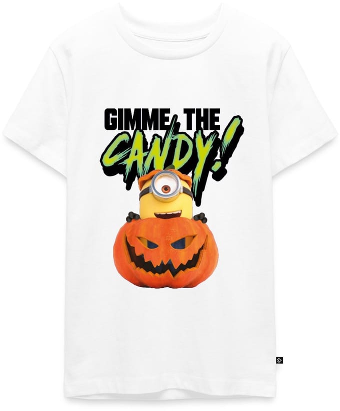 Minions Stuart Geef Me Snoep Premium T-Shirt Tiener
