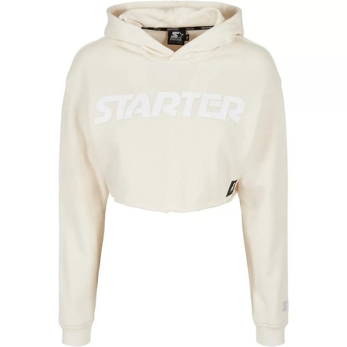 Starter Black Label - Logo palewhite Crop Hoodie - M - Wit