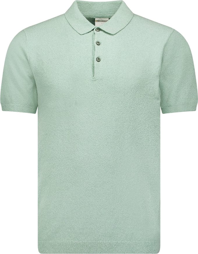 No Excess Mannen Polo Pullover Korte Mouwen Mint M