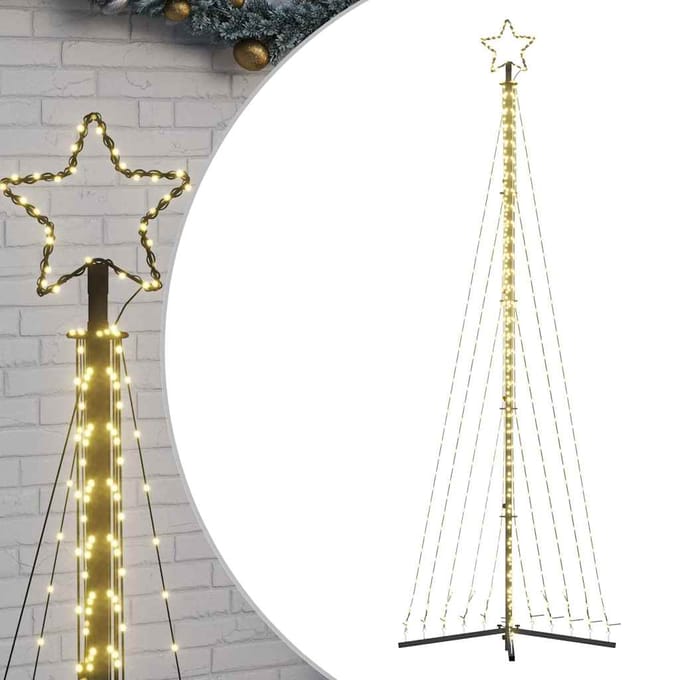 vidaXL - LED-kerstboom - 495 - LEDs - warm - wit - 300,5 - cm