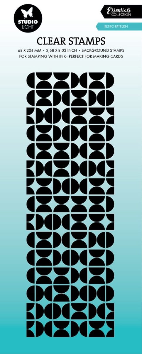 Clear stamp Retro pattern - Essentials nr. 728