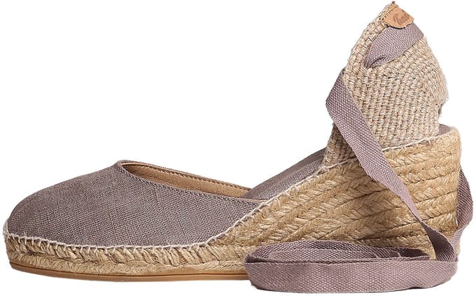 Valenciaanse espadrille met wigvormige zool en nerven | CALONGE