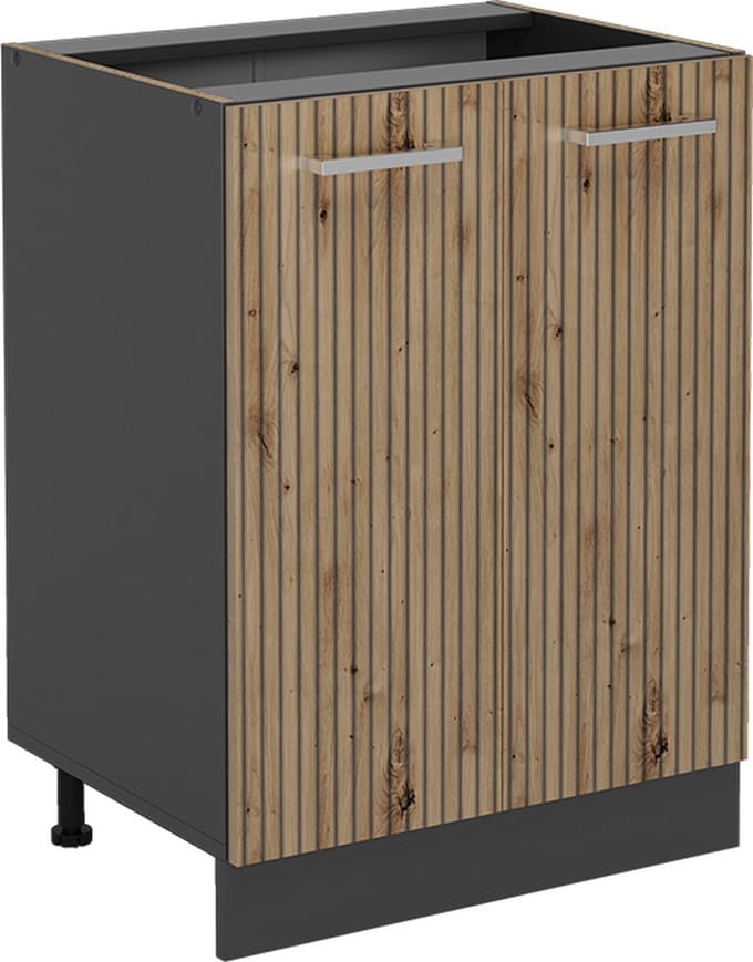 Vicco R-Line Keukenonderkast – 60 cm, WB Marmer Artisanaal eiken