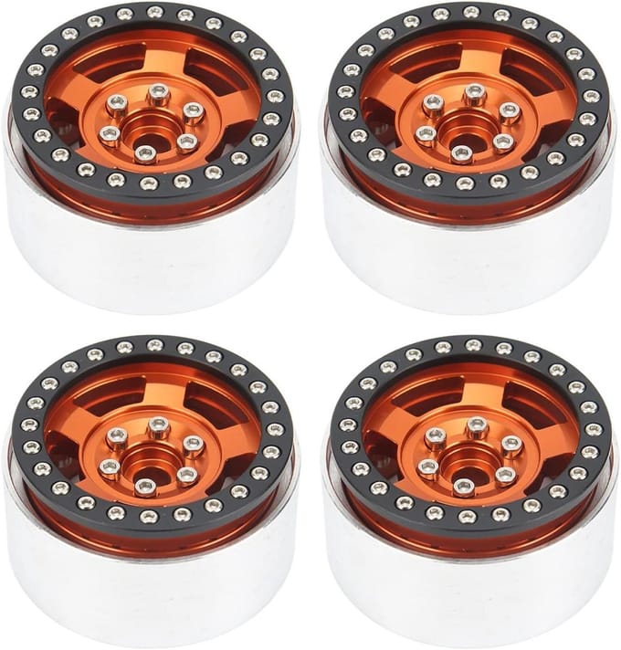 RC Auto Wielen - Velgen Set - RC Rijden - CNC Gefreesd - 4 Stuks - Oranje