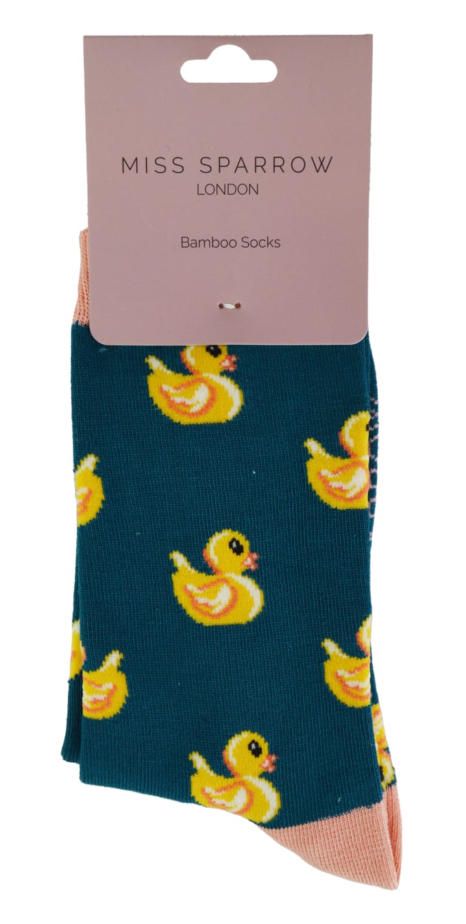 Miss Sparrow - Nieuwe rubberen eendensokken voor dames - Groenblauw