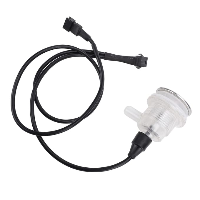 Buse d'air à 9 trous pour baignoire avec lumière RVB 12V 40mm PVC Buse à jet d'air à bulles de remplacement Bain spa white
