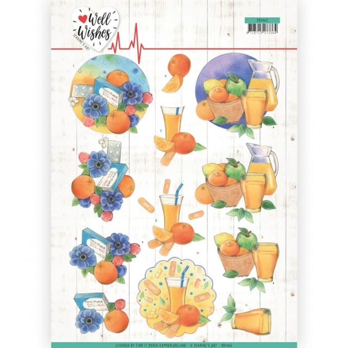 Pills and Vitamins Well Wishes 3D Cutting Sheet by Jeanine's Art 1 stuk