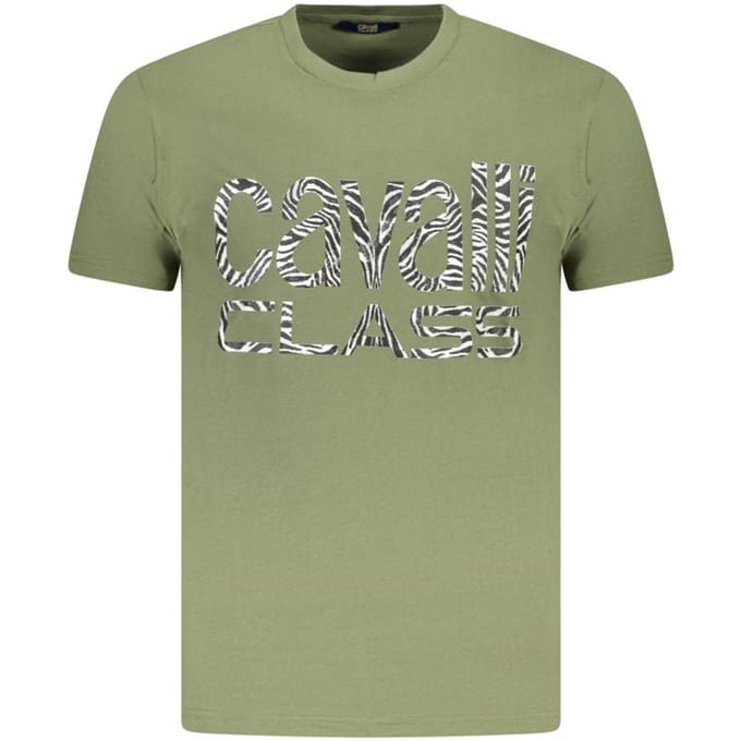 Cavalli Class Verde Katoenen Heren T-Shirt