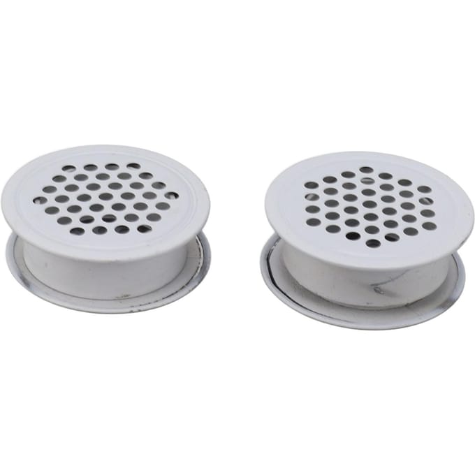 2 Stuks Ronde Ventilatieafdekking Wit Roestvrij Robuust Veelzijdig Luchtrooster Gaas Gatafdekking voor Huis Kast