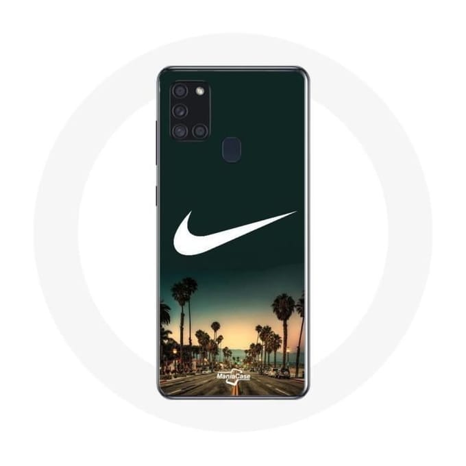 Coque Samsung Galaxy A21S Nike logo palmier miami
