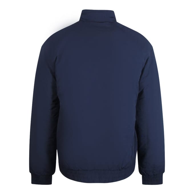 Lyle & Scott marineblauw jack met gewatteerde mouwen en volledige ritssluiting