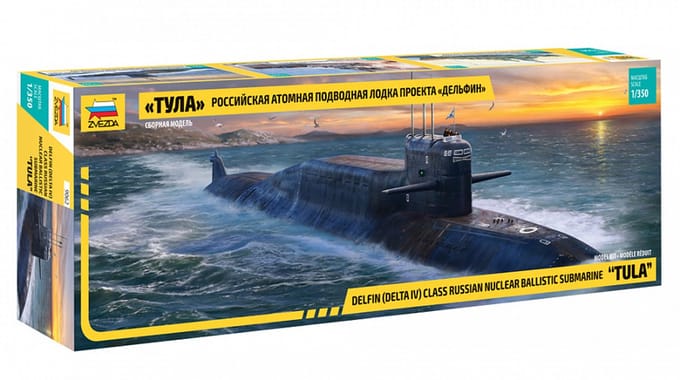 Zvezda Modelbouwpakket Militaire voertuigen - 9062 Delfin (Delta IV) Class Russian nuclear ballistic submarine -TULA- Plastic - 1:350 - Modelbouw
