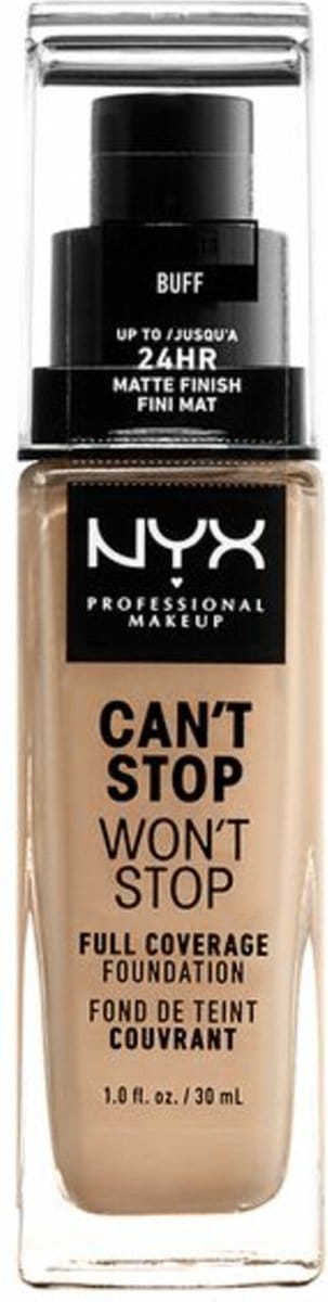 Can'T Stop Won'T Stop Full Coverage Foundation CSWSF10 Buff 30 ml – Foundation, Full Coverage, For Oily Skin, Buff, Suitable For Daily Makeup