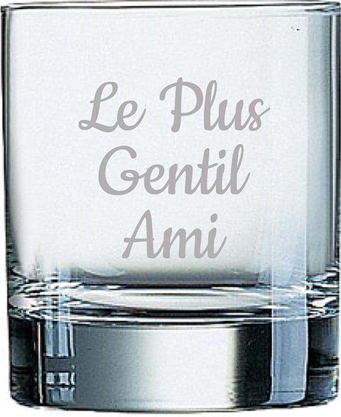 Whiskeyglas gegraveerd - 20cl - Le Plus Gentil Ami