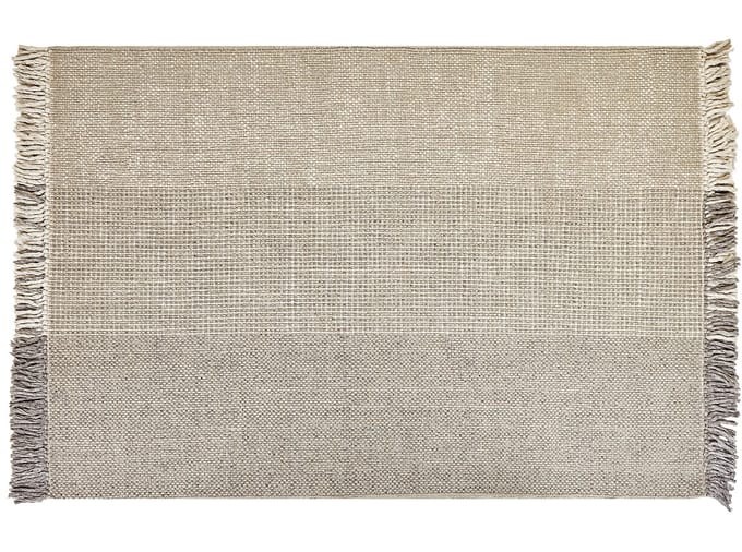 TEKELER - Modern vloerkleed - Lichtgrijs - 140 x 200 cm - Wol