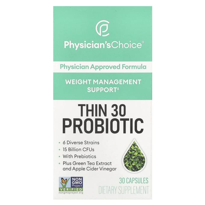 Keuze van de arts, Thin 30 Probiotica, 15 miljard CFU, 30 capsules