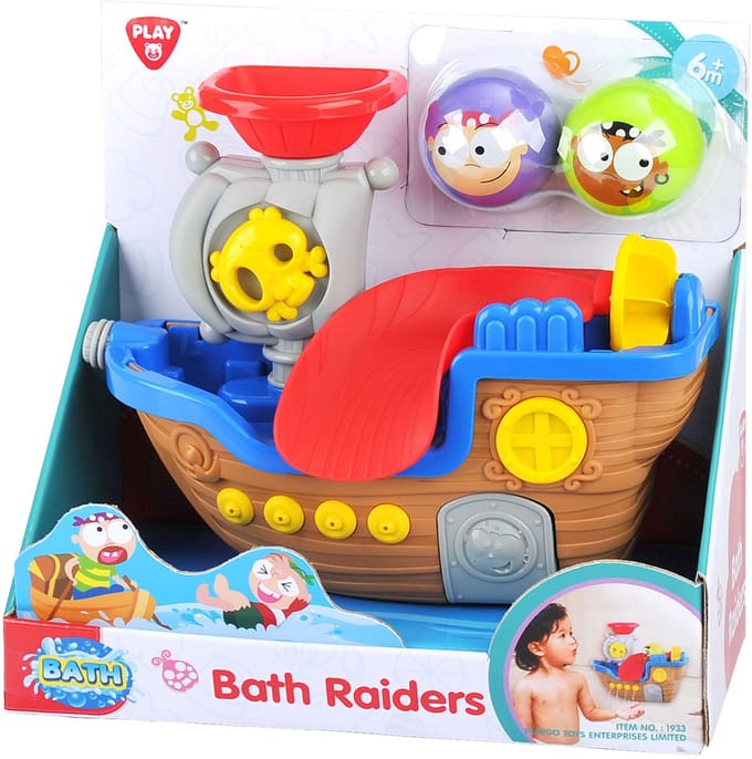 Play piratenschip badboot met glijbaan - waterspeelgoed voor kinderen.