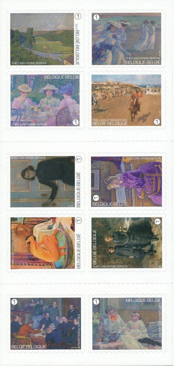 Bpost - Kunst - 10 postzegels tarief 1 - Verzending België - Van Rysselberghe
