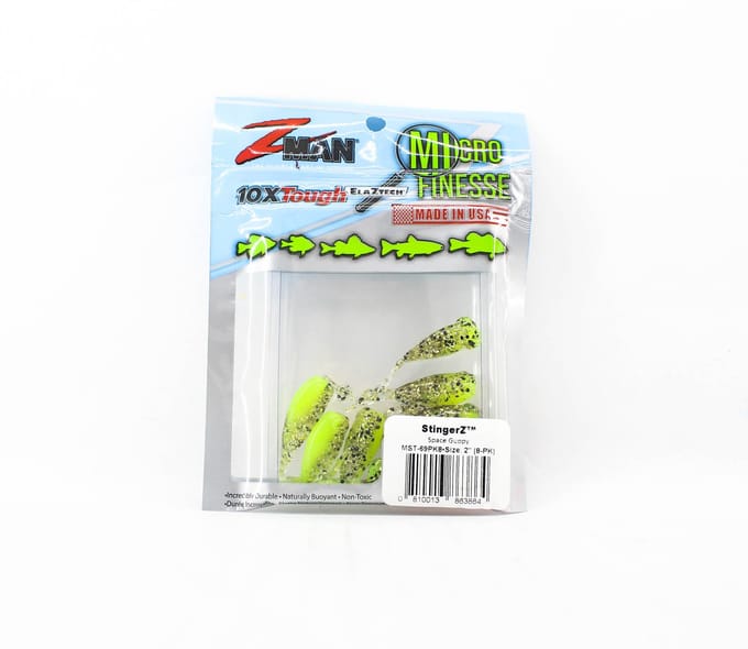 Leurre souple Zman StingerZ 2 pouces, paquet de 8 Space Guppy (3864)