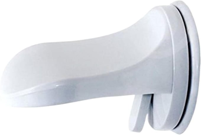 Douche Voetsteun - Wandkruk - Comfortabel Scheren - Zuignap Montage - Compact Ontwerp - Wit