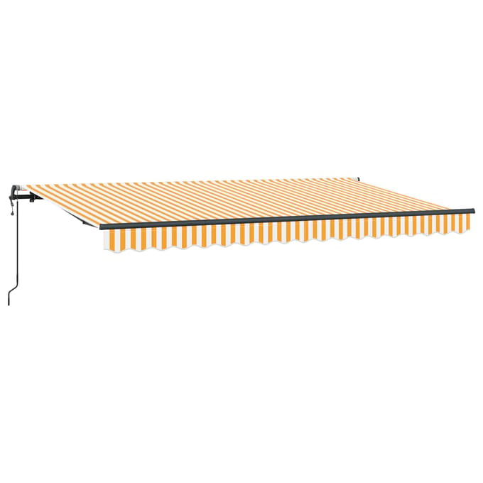 vidaXL - Uitschuifbare - luifel - Geel - 400 - x - 200 - cm - Stof