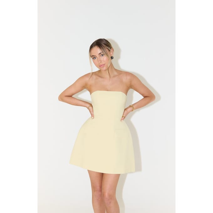 Odd Muse Strapless Dress Lemon Größe: XXL | Minikleider Outlet | Damen