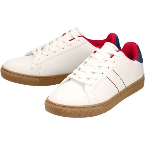 ESMARA MEN Heren sneakers (wit/rood/marineblauw, 43)