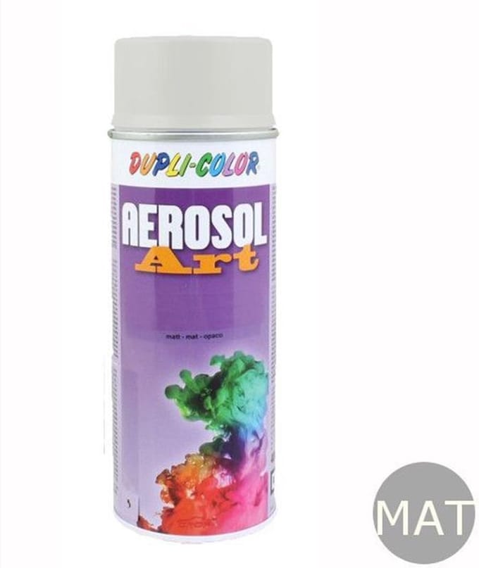 Dupli-Color Aerosol-Art 400ml spuitbus  MAT RAL 9003
