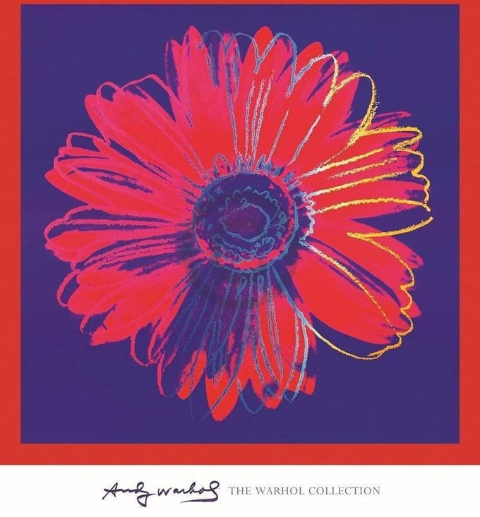 Kunstdruk Andy Warhol - Daisy 1982 90x90cm