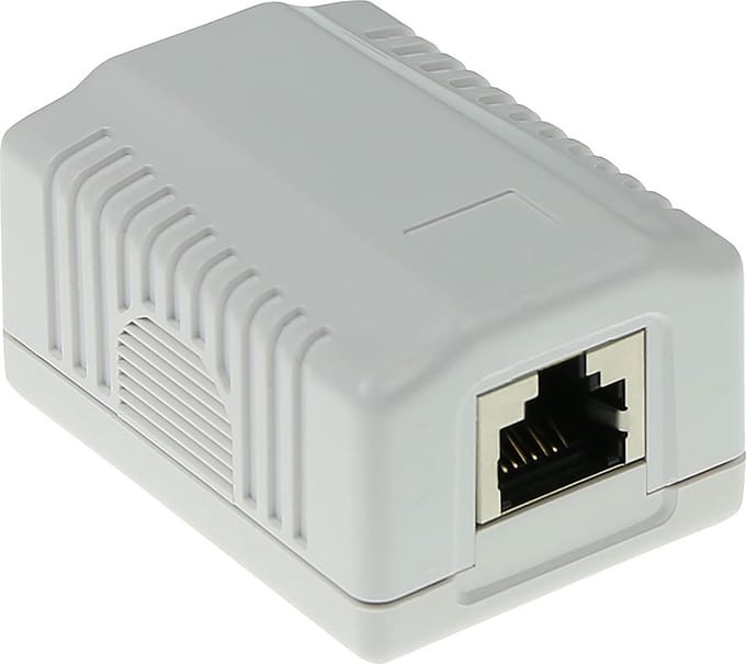 ACT Modulair opbouwdoos shielded 1-voudig CAT6A FA7005