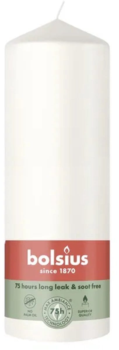 6x Bolsius Stompkaars 200/68 Cloudy White (1 stuk)