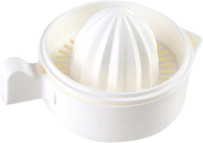 Draagbare Sinaasappelpers - Hand Citruspers - Vers Sap Maken - Compacte Keukengadget - 200 ml Container - Wit