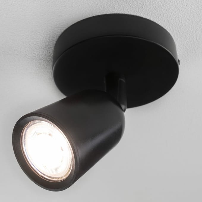 Plafondarmatuur - zwart - 1 x GU10 - kantelbaar - exclusief lichtbron