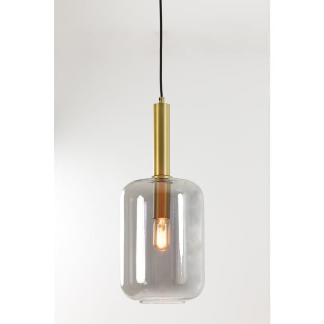 Light & Living Lekar Hanglamp - Antiek Brons/Glas - Ø22x32 cm