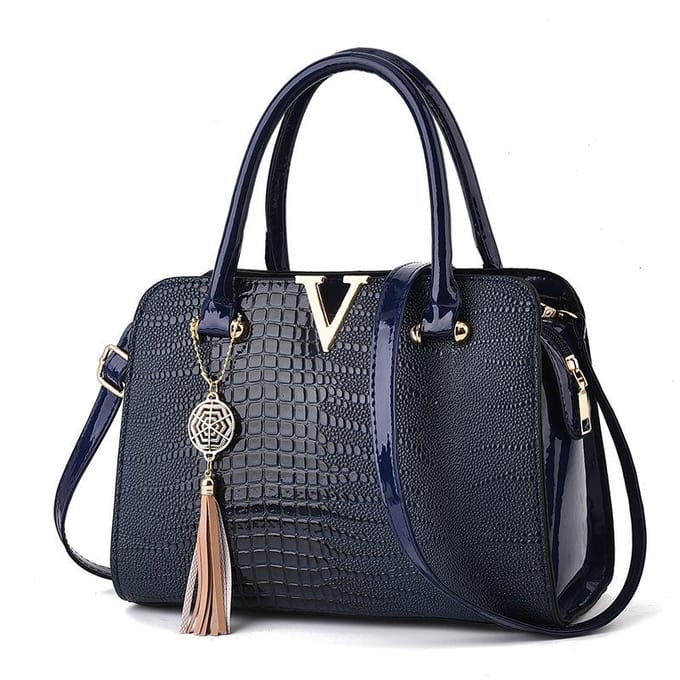 Nieuwe Tas met Stenen Print Grote Capaciteit Dames Retro Mode Draagtas Senior Sense Pendeltas .
