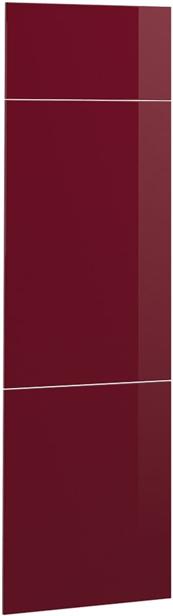 Vicco R-Line Keukenfront – 59.6 x 196 cm meubelfront voor de koelkastombouwkast Rode hoogglans