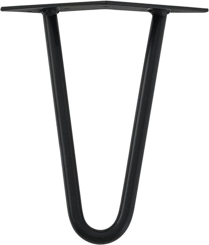 Massief zwarte hairpin tafelpoot 30 cm