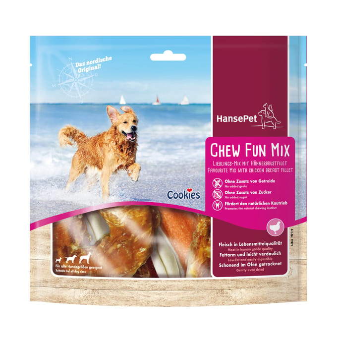 2x380g Hansepet Cookies Chew Fun Mix met Kip Hondensnacks
