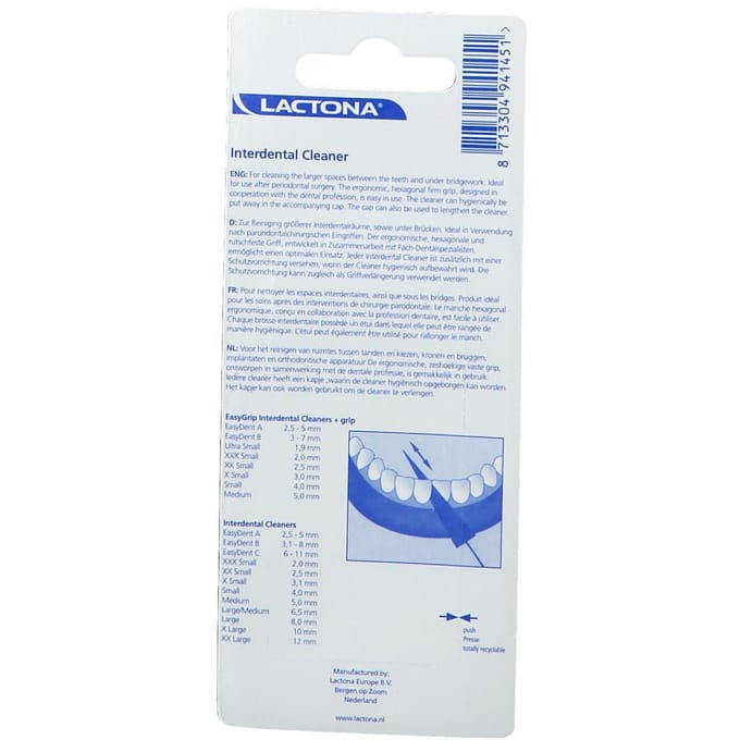 Lactona Ragers Easygrip Type A 2,5-5 mm - Tandenrager - 6 stuks