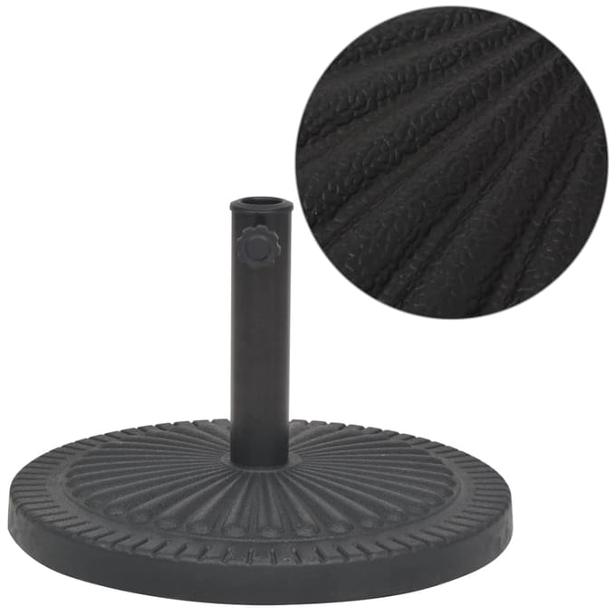 vidaXL - Parasolvoet - rond - 29 - kg - hars - zwart