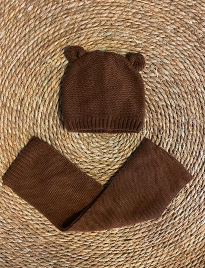 Sarlini Muts Knit Oortjes Midbrown