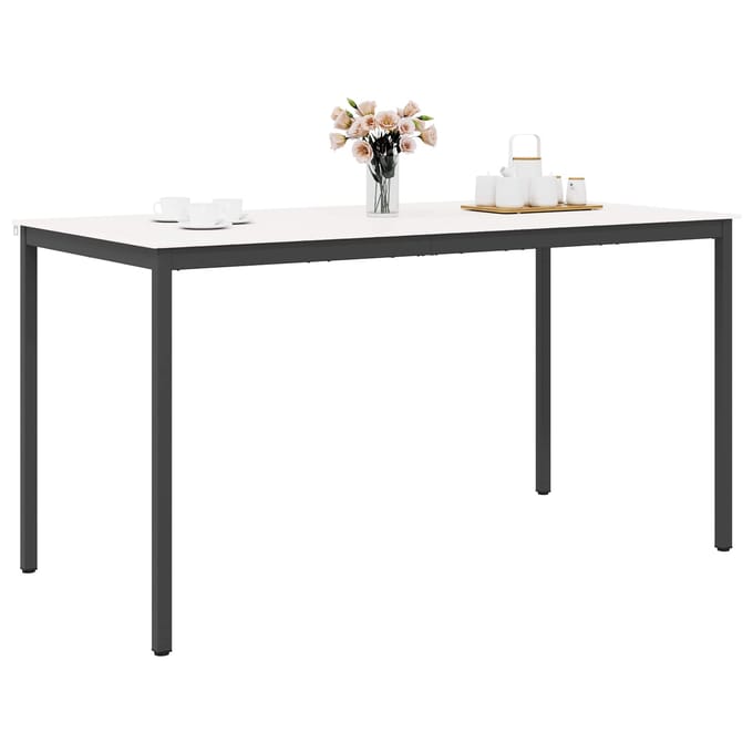 vidaXL - Bartafel - Wit - 200 - x - 100 - x - 105 - cm - Massief - grenenhout