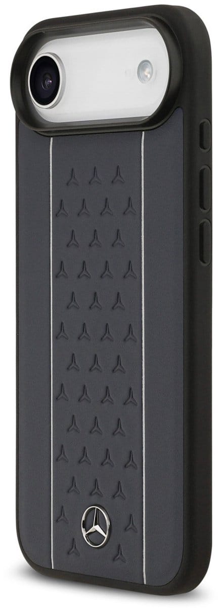 Mercedes-Benz Back Cover - Genuine Leather - iPhone 17 Air - Navy - Schokabsorberend Design