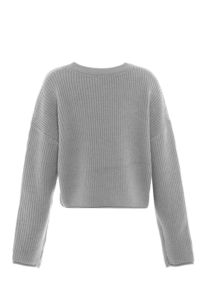 Mymo Jumper Dames licht grijs melange